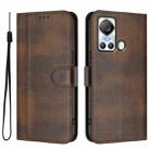 For itel S18 / Vision 5 Line Splicing Buckle Retro Leather Phone Case(Brown) - 2