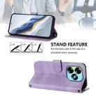 For itel S23+ Line Splicing Buckle Retro Leather Phone Case(Purple) - 3