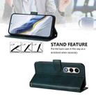 For itel S25 4G Line Splicing Buckle Retro Leather Phone Case(Dark Green) - 3