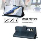 For itel S25 4G Line Splicing Buckle Retro Leather Phone Case(Dark Blue) - 3
