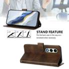 For itel S25 4G Line Splicing Buckle Retro Leather Phone Case(Brown) - 3