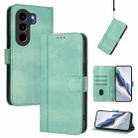 For itel Power 70 Line Splicing Buckle Retro Leather Phone Case(Mint) - 1