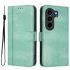 For itel Power 70 Line Splicing Buckle Retro Leather Phone Case(Mint) - 2