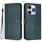 For itel A90 4G Line Splicing Buckle Retro Leather Phone Case(Dark Green) - 2