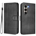 For itel A95 5G Line Splicing Buckle Retro Leather Phone Case(Black) - 2