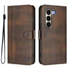 For itel A95 5G Line Splicing Buckle Retro Leather Phone Case(Brown) - 2