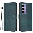 For itel City 100 Line Splicing Buckle Retro Leather Phone Case(Dark Green) - 2