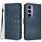 For itel City 100 Line Splicing Buckle Retro Leather Phone Case(Dark Blue) - 2
