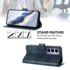 For itel City 100 Line Splicing Buckle Retro Leather Phone Case(Dark Blue) - 3