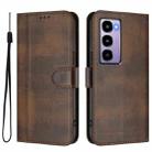 For itel City 100 Line Splicing Buckle Retro Leather Phone Case(Brown) - 2