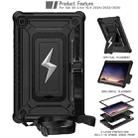 For Samsung Galaxy Tab S6 Lite 2020 / 2024 Armor Bolt Shape Holder Silicone Hybrid PC Tablet Case(Black) - 2