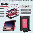 For Samsung Galaxy Tab S6 Lite 2020 / 2024 Armor Bolt Shape Holder Silicone Hybrid PC Tablet Case(Black Rose Red) - 3