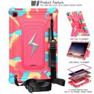 For Samsung Galaxy Tab S6 Lite 2020 / 2024 Armor Bolt Shape Holder Silicone Hybrid PC Tablet Case(Camouflage Rose Red) - 2