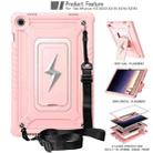 For Samsung Galaxy Tab A9+ Armor Bolt Shape Holder Silicone Hybrid PC Tablet Case(Rose Gold) - 2