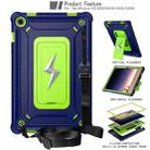 For Samsung Galaxy Tab A9+ Armor Bolt Shape Holder Silicone Hybrid PC Tablet Case(Navy Blue Olivine) - 2