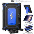 For Samsung Galaxy Tab A9+ Armor Bolt Shape Holder Silicone Hybrid PC Tablet Case(Black Blue) - 2