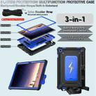 For Samsung Galaxy Tab A9+ Armor Bolt Shape Holder Silicone Hybrid PC Tablet Case(Black Blue) - 3
