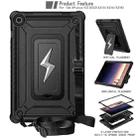 For Samsung Galaxy Tab A9+ Armor Bolt Shape Holder Silicone Hybrid PC Tablet Case(Black) - 2