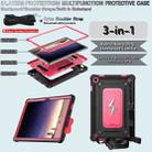 For Samsung Galaxy Tab A9+ Armor Bolt Shape Holder Silicone Hybrid PC Tablet Case(Black Rose Red) - 3