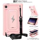 For Samsung Galaxy Tab A9 Armor Bolt Shape Holder Silicone Hybrid PC Tablet Case(Rose Gold) - 2