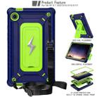 For Samsung Galaxy Tab A9 Armor Bolt Shape Holder Silicone Hybrid PC Tablet Case(Navy Blue Olivine) - 2