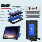 For Samsung Galaxy Tab A9 Armor Bolt Shape Holder Silicone Hybrid PC Tablet Case(Black Blue) - 3
