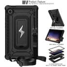 For Samsung Galaxy Tab A9 Armor Bolt Shape Holder Silicone Hybrid PC Tablet Case(Black) - 2
