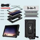 For Samsung Galaxy Tab A9 Armor Bolt Shape Holder Silicone Hybrid PC Tablet Case(Black) - 3