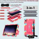 For Samsung Galaxy Tab A9 Armor Bolt Shape Holder Silicone Hybrid PC Tablet Case(Camouflage Rose Red) - 3