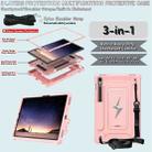 For Samsung Galaxy Tab S9 FE / S9 / S8 Armor Bolt Shape Holder Silicone Hybrid PC Tablet Case(Rose Gold) - 3