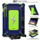 For Samsung Galaxy Tab S9 FE / S9 / S8 Armor Bolt Shape Holder Silicone Hybrid PC Tablet Case(Navy Blue Olivine) - 2