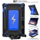 For Samsung Galaxy Tab S9 FE / S9 / S8 Armor Bolt Shape Holder Silicone Hybrid PC Tablet Case(Black Blue) - 2