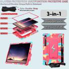 For Samsung Galaxy Tab S9 FE / S9 / S8 Armor Bolt Shape Holder Silicone Hybrid PC Tablet Case(Camouflage Rose Red) - 3