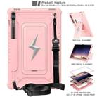 For Samsung Galaxy Tab S10+ / S9+ Armor Bolt Shape Holder Silicone Hybrid PC Tablet Case(Rose Gold) - 2