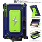 For Samsung Galaxy Tab S10+ / S9+ Armor Bolt Shape Holder Silicone Hybrid PC Tablet Case(Navy Blue Olivine) - 2