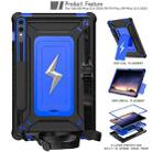 For Samsung Galaxy Tab S10+ / S9+ Armor Bolt Shape Holder Silicone Hybrid PC Tablet Case(Black Blue) - 2