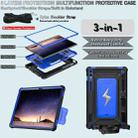 For Samsung Galaxy Tab S10+ / S9+ Armor Bolt Shape Holder Silicone Hybrid PC Tablet Case(Black Blue) - 3
