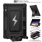 For Samsung Galaxy Tab S10+ / S9+ Armor Bolt Shape Holder Silicone Hybrid PC Tablet Case(Black) - 2