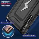 For Samsung Galaxy Tab S10+ / S9+ Armor Bolt Shape Holder Silicone Hybrid PC Tablet Case(Black) - 3