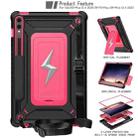 For Samsung Galaxy Tab S10+ / S9+ Armor Bolt Shape Holder Silicone Hybrid PC Tablet Case(Black Rose Red) - 2