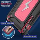 For Samsung Galaxy Tab S10+ / S9+ Armor Bolt Shape Holder Silicone Hybrid PC Tablet Case(Black Rose Red) - 3