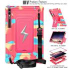 For Samsung Galaxy Tab S10+ / S9+ Armor Bolt Shape Holder Silicone Hybrid PC Tablet Case(Camouflage Rose Red) - 2