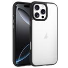 For iPhone 16 Pro Max Phantom Frosted Airbag Shockproof Transparent Phone Case(Black) - 1