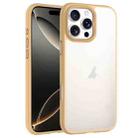 For iPhone 16 Pro Max Phantom Frosted Airbag Shockproof Transparent Phone Case(Yellow) - 1