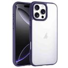 For iPhone 16 Pro Max Phantom Frosted Airbag Shockproof Transparent Phone Case(Purple) - 1