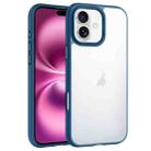 For iPhone 16 Plus Phantom Frosted Airbag Shockproof Transparent Phone Case(Blue) - 1