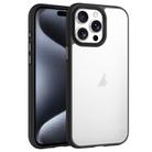 For iPhone 15 Pro Max Phantom Frosted Airbag Shockproof Transparent Phone Case(Black) - 1