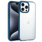 For iPhone 15 Pro Max Phantom Frosted Airbag Shockproof Transparent Phone Case(Blue) - 1