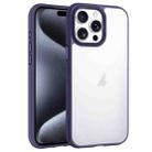 For iPhone 15 Pro Max Phantom Frosted Airbag Shockproof Transparent Phone Case(Purple) - 1