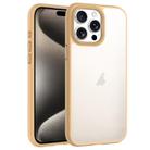 For iPhone 15 Pro Phantom Frosted Airbag Shockproof Transparent Phone Case(Yellow) - 1